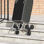 Shopping Trolley Folding Black 39.5 x 33 x 93 cm Oxford fabric