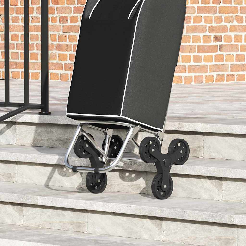Shopping Trolley Folding Black 39.5 x 33 x 93 cm Oxford fabric
