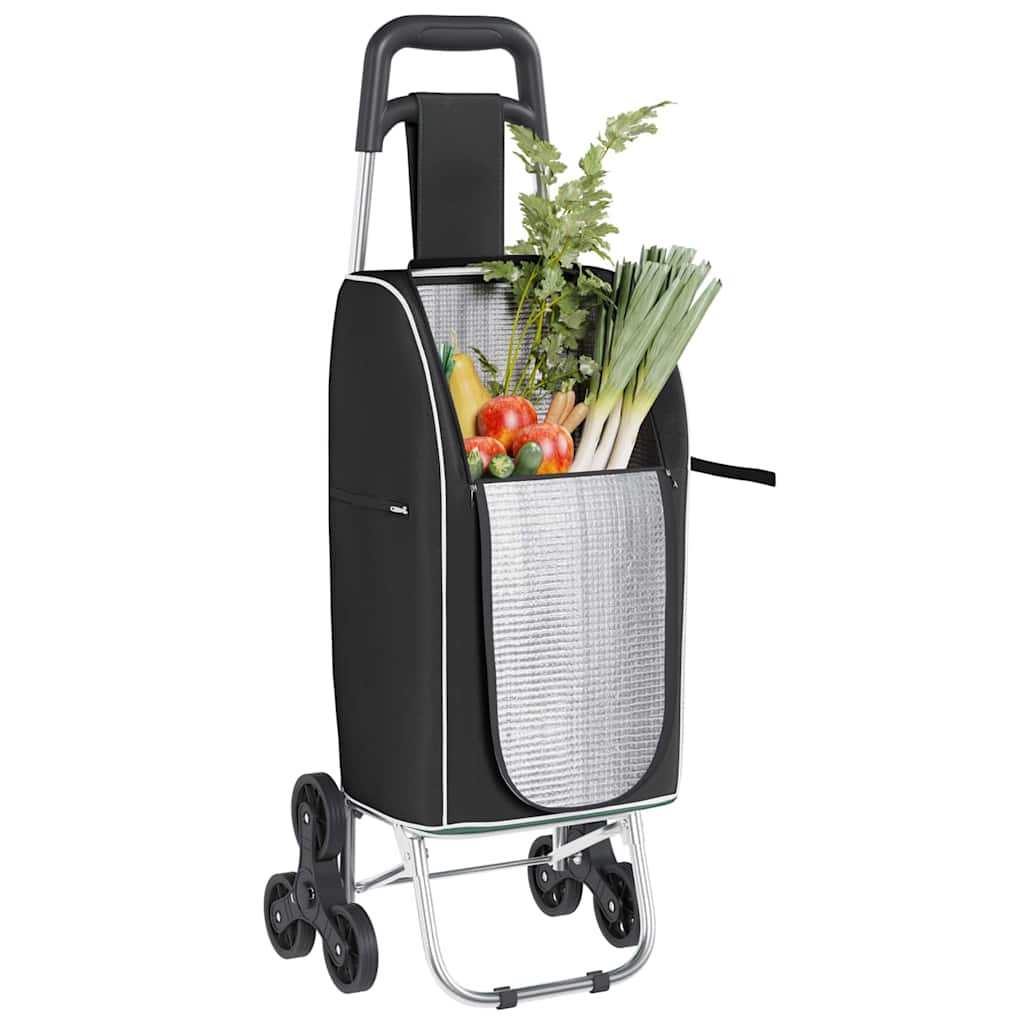 Shopping Trolley Folding Black 39.5 x 33 x 93 cm Oxford fabric