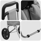 Shopping Trolley Folding Grey 35 x 28 x 92 cm Oxford fabric