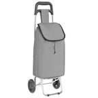 Shopping Trolley Folding Grey 35 x 28 x 92 cm Oxford fabric