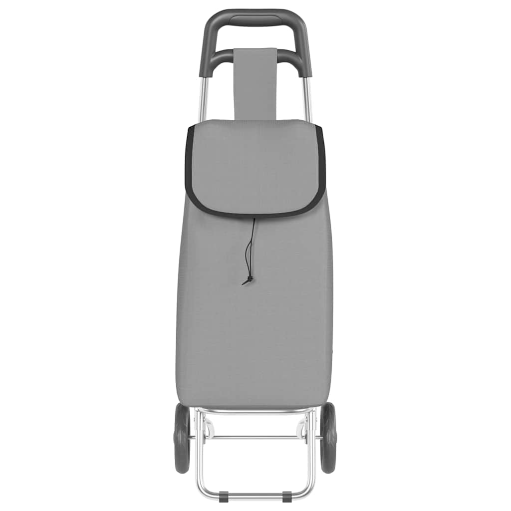 Shopping Trolley Folding Grey 35 x 28 x 92 cm Oxford fabric