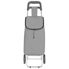 Shopping Trolley Folding Grey 35 x 28 x 92 cm Oxford fabric