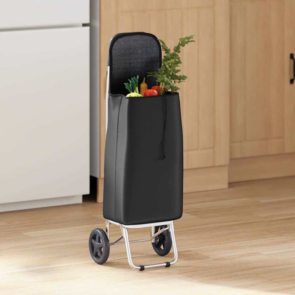 Shopping Trolley Folding Black 35 x 28 x 92 cm Oxford fabric