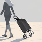 Shopping Trolley Folding Black 35 x 28 x 92 cm Oxford fabric