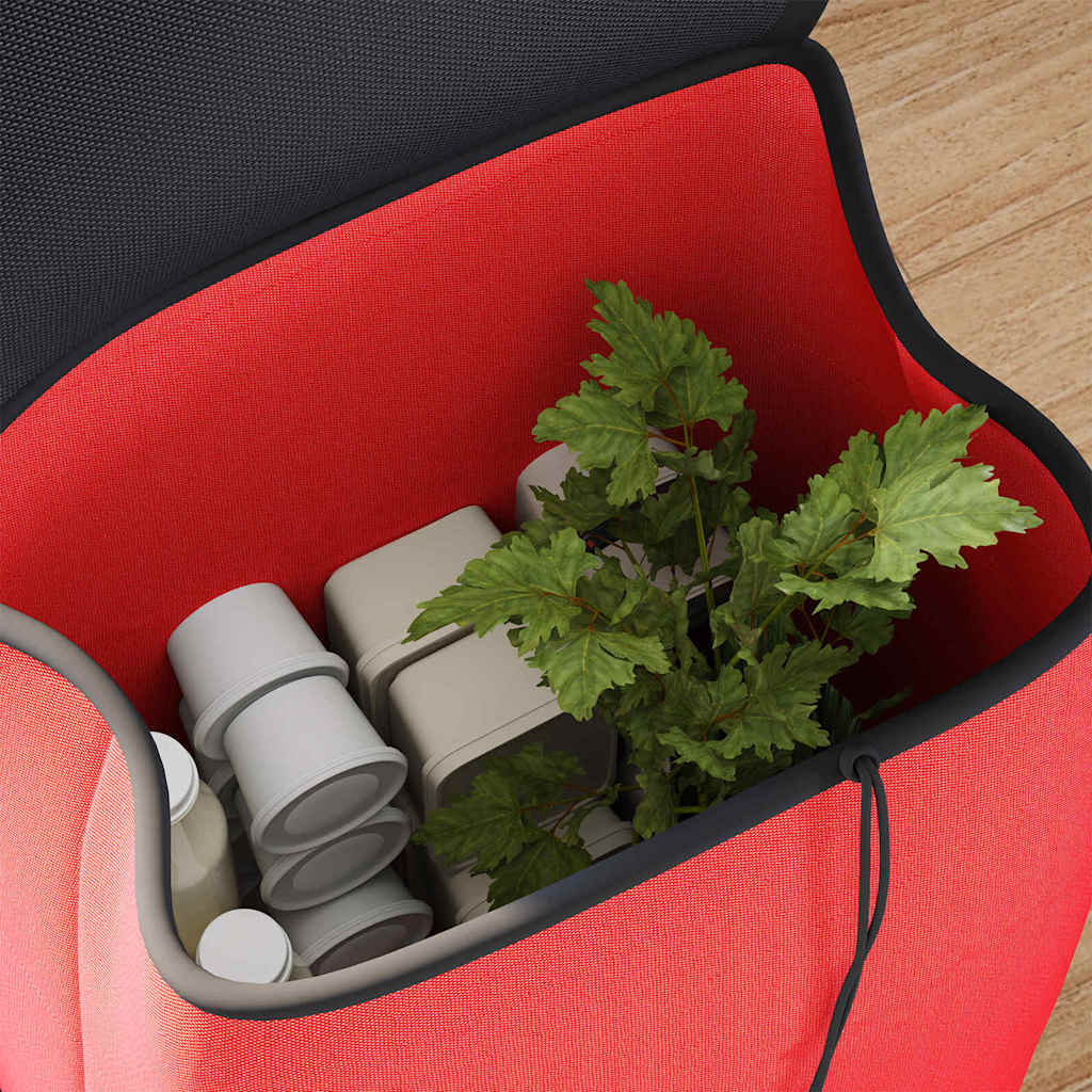 Shopping Trolley Folding Red 35 x 28 x 92 cm Oxford fabric