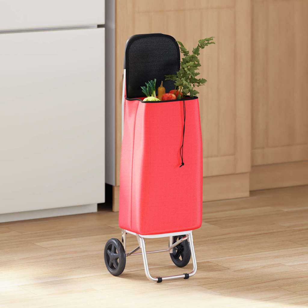Shopping Trolley Folding Red 35 x 28 x 92 cm Oxford fabric