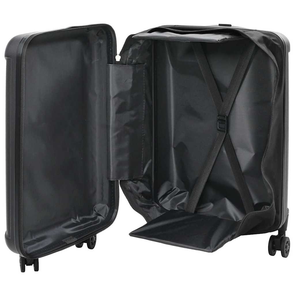 Suitcase Folding with Lock Black 34 x 23 x 55.5 cm ABS Plastic