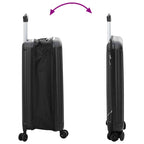 Suitcase Folding with Lock Black 34 x 23 x 55.5 cm ABS Plastic