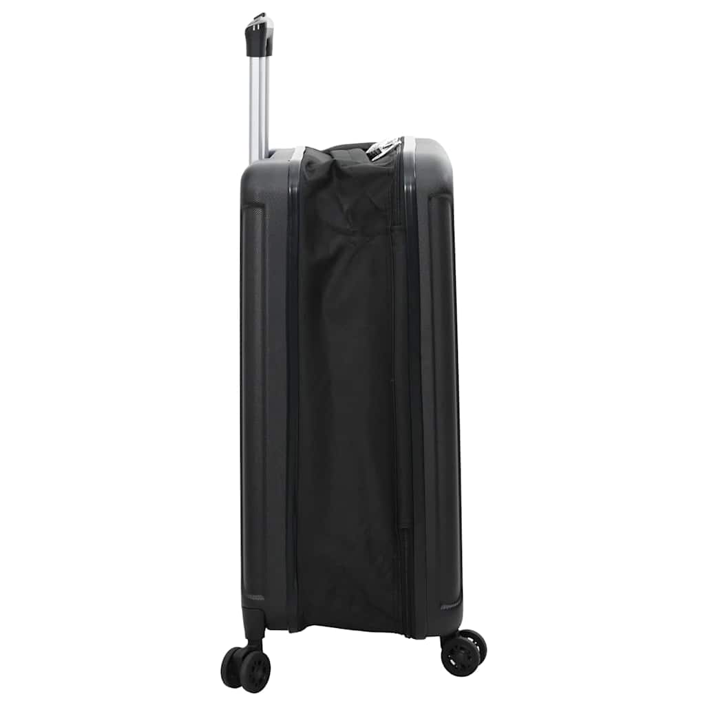 Suitcase Folding with Lock Black 34 x 23 x 55.5 cm ABS Plastic