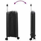 Suitcase Folding with Lock Black 43 x 27 x 66 cm ABS Plastic