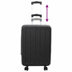 Suitcase Folding with Lock Black 43 x 27 x 66 cm ABS Plastic