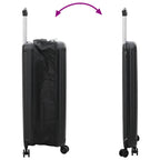 Suitcase Folding with Lock Black 50 x 30 x 76 cm ABS Plastic