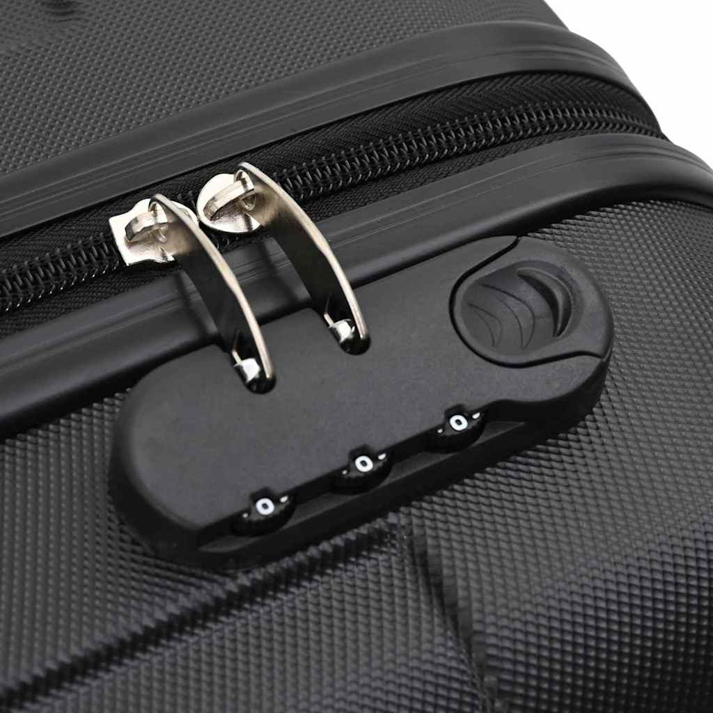 Suitcase with Lock 3 pcs Black 50 x 31 x 78 cm ABS Plastic