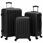 Suitcase with Lock 3 pcs Black 50 x 31 x 78 cm ABS Plastic