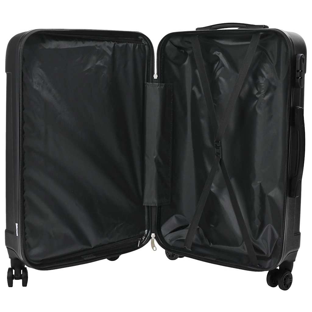 Suitcase with Lock 3 pcs Black 50 x 31 x 78 cm ABS Plastic