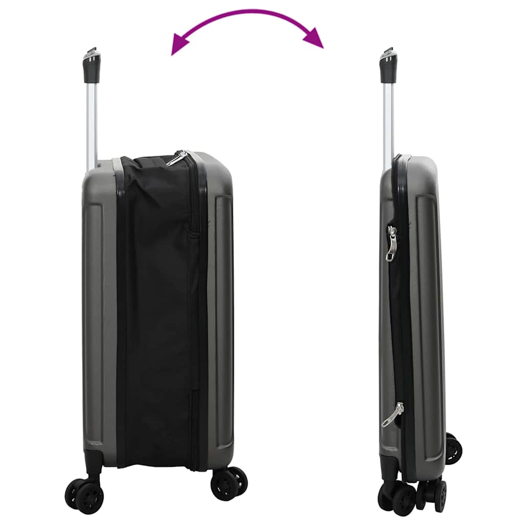 Suitcase Folding Dark grey 34 x 23 x 55.5 cm ABS Plastic