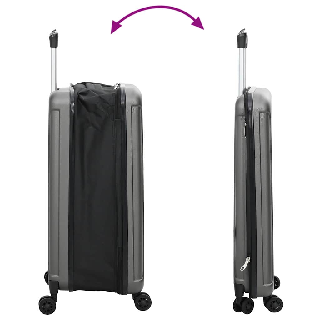 Suitcase Folding Dark grey 43 x 27 x 66 cm ABS Plastic
