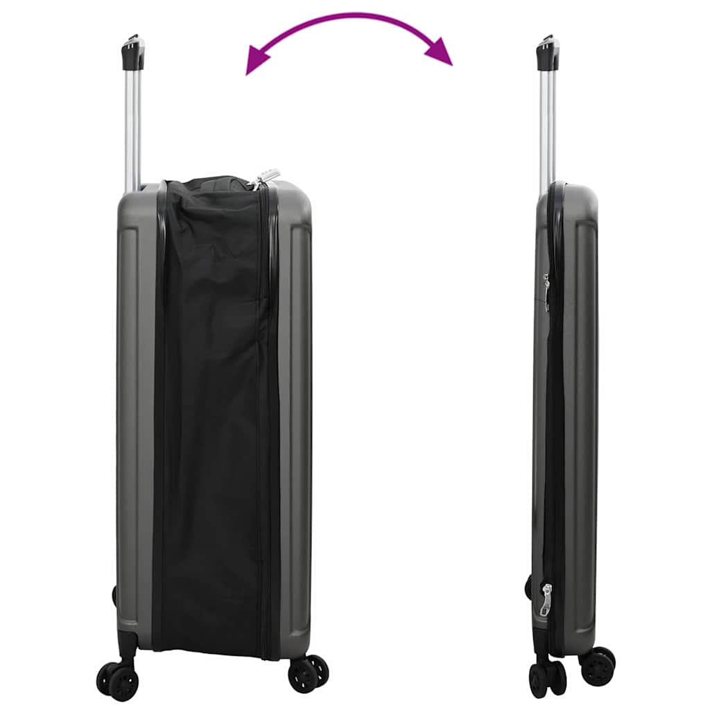 Suitcase Folding Dark grey 50 x 30 x 76 cm ABS Plastic