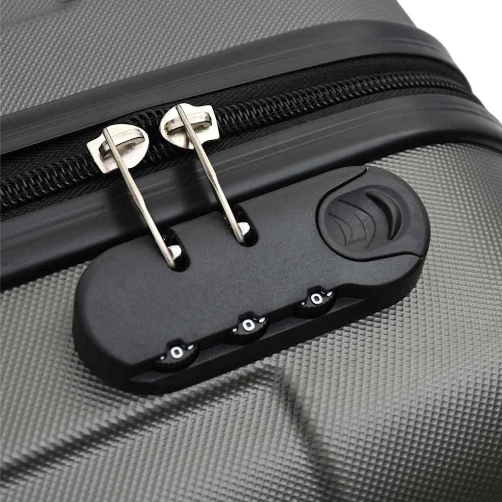 Suitcase with Lock 3 pcs Dark Grey 50 x 31 x 78 cm ABS Plastic