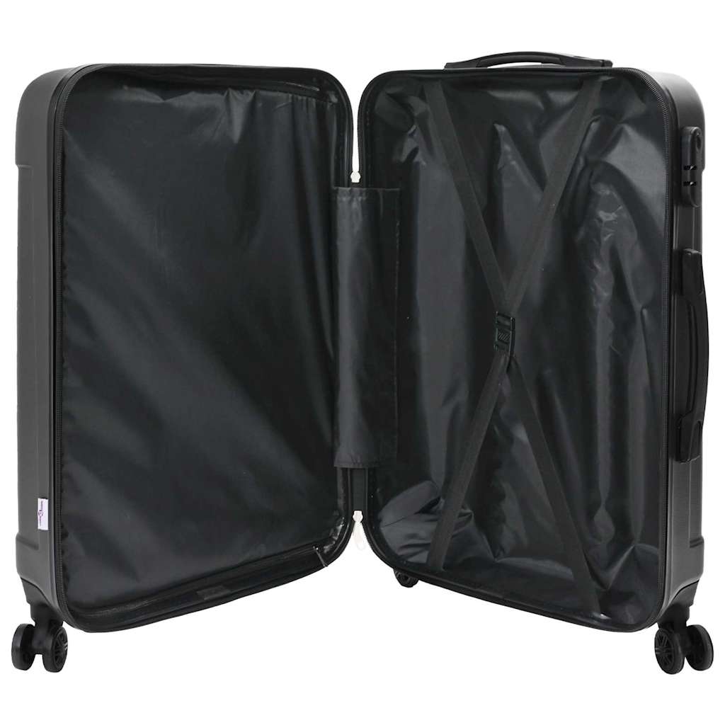 Suitcase with Lock 3 pcs Dark Grey 50 x 31 x 78 cm ABS Plastic
