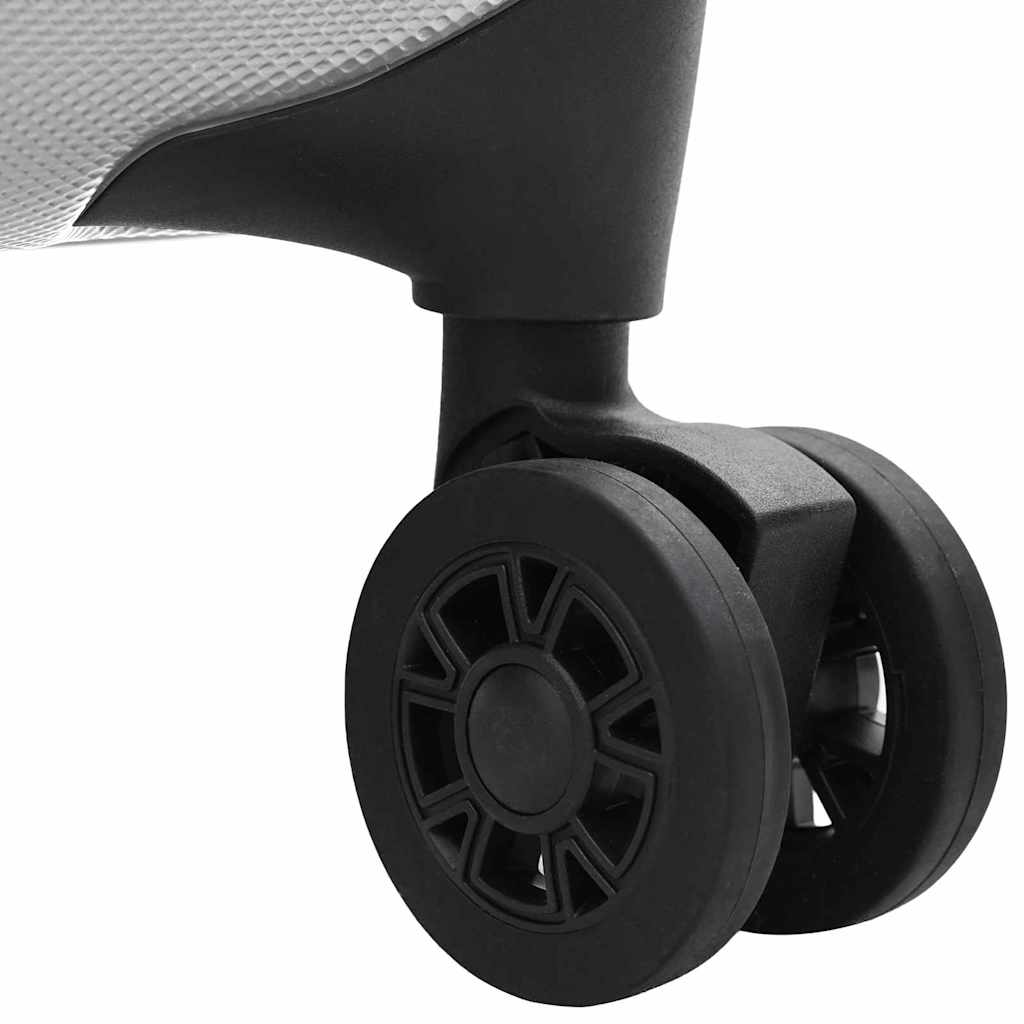 Suitcase Folding with Lock Silver 34 x 23 x 55.5 cm ABS Plastic