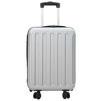Suitcase Folding with Lock Silver 34 x 23 x 55.5 cm ABS Plastic