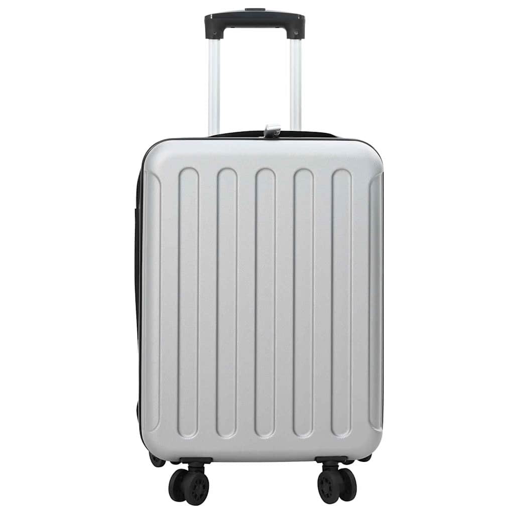 Suitcase Folding with Lock Silver 34 x 23 x 55.5 cm ABS Plastic