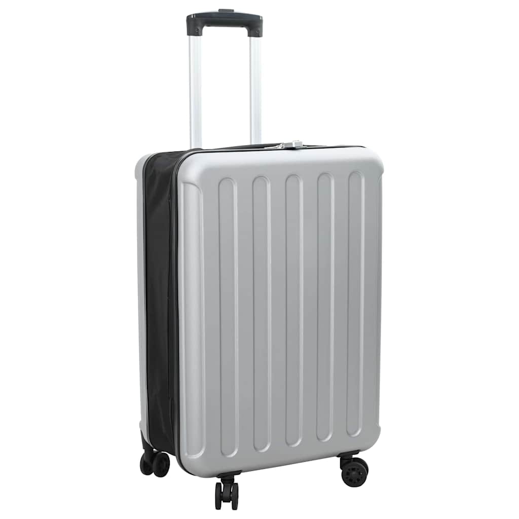 Suitcase Folding with Lock Silver 43 x 27 x 66 cm ABS Plastic