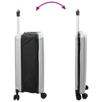 Suitcase Folding with Lock Silver 43 x 27 x 66 cm ABS Plastic