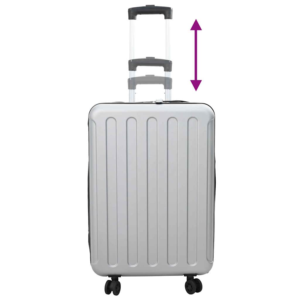 Suitcase Folding with Lock Silver 43 x 27 x 66 cm ABS Plastic