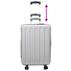 Suitcase Folding with Lock Silver 43 x 27 x 66 cm ABS Plastic