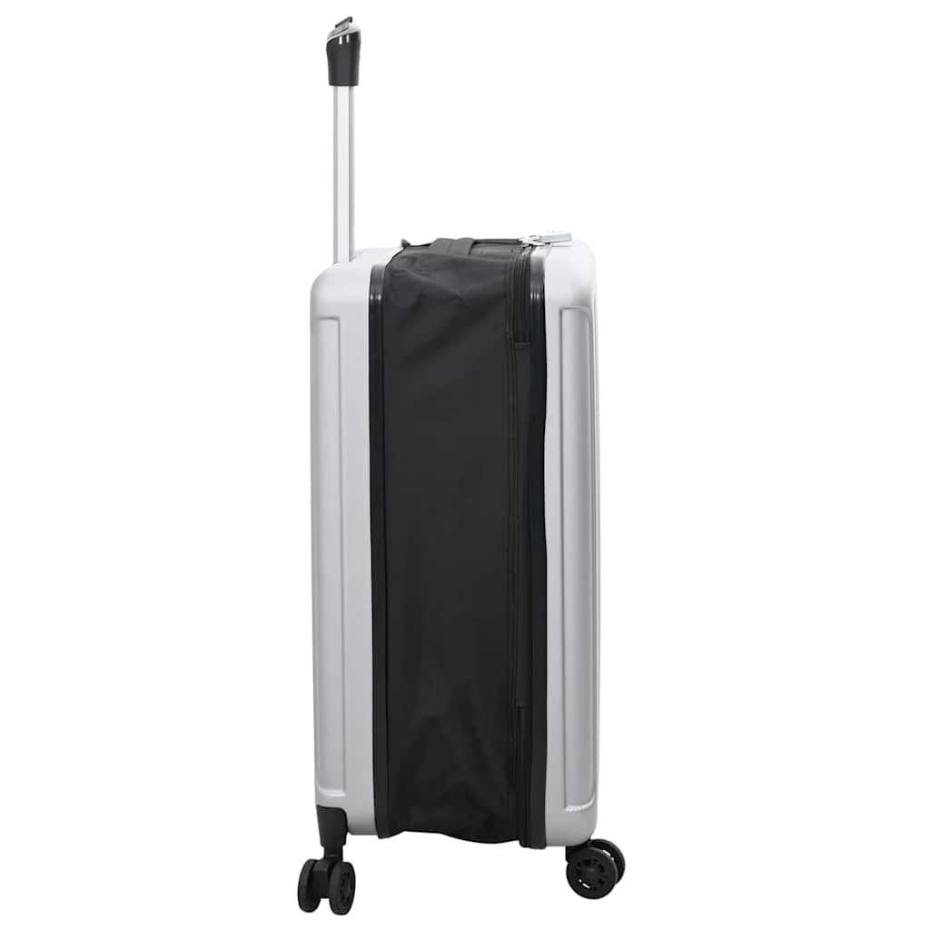 Suitcase Folding with Lock Silver 43 x 27 x 66 cm ABS Plastic