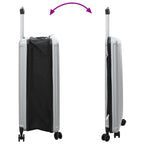 Suitcase Folding with Lock Silver 50 x 30 x 76 cm ABS Plastic