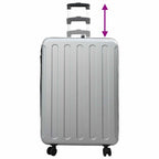 Suitcase Folding with Lock Silver 50 x 30 x 76 cm ABS Plastic