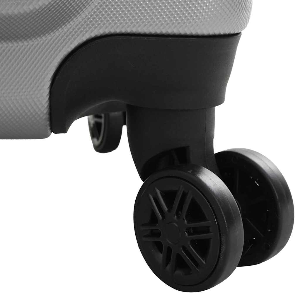 Suitcase with Lock 3 pcs Silver 50 x 31 x 78 cm ABS Plastic