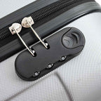 Suitcase with Lock 3 pcs Silver 50 x 31 x 78 cm ABS Plastic