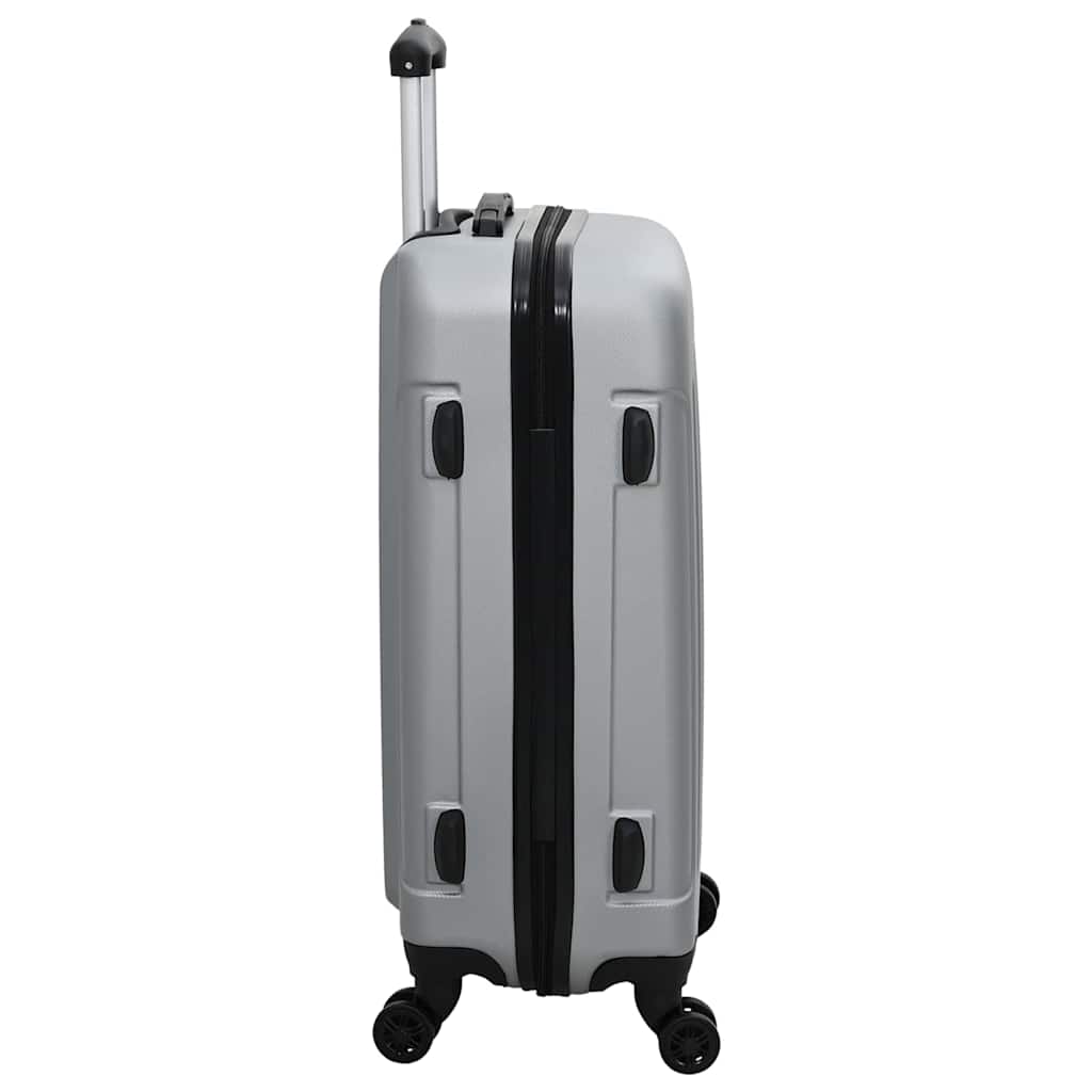 Suitcase with Lock 3 pcs Silver 50 x 31 x 78 cm ABS Plastic
