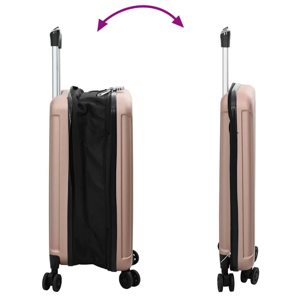 Suitcase Folding Rose gold 34 x 23 x 55.5 cm ABS Plastic