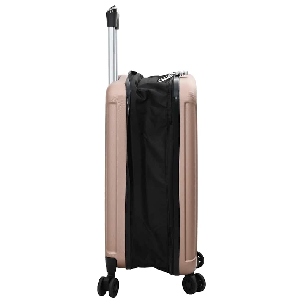 Suitcase Folding Rose gold 34 x 23 x 55.5 cm ABS Plastic