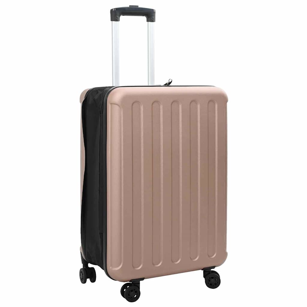 Suitcase Folding Rose gold 43 x 27 x 66 cm ABS Plastic