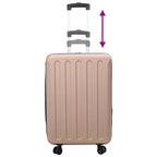 Suitcase Folding Rose gold 43 x 27 x 66 cm ABS Plastic
