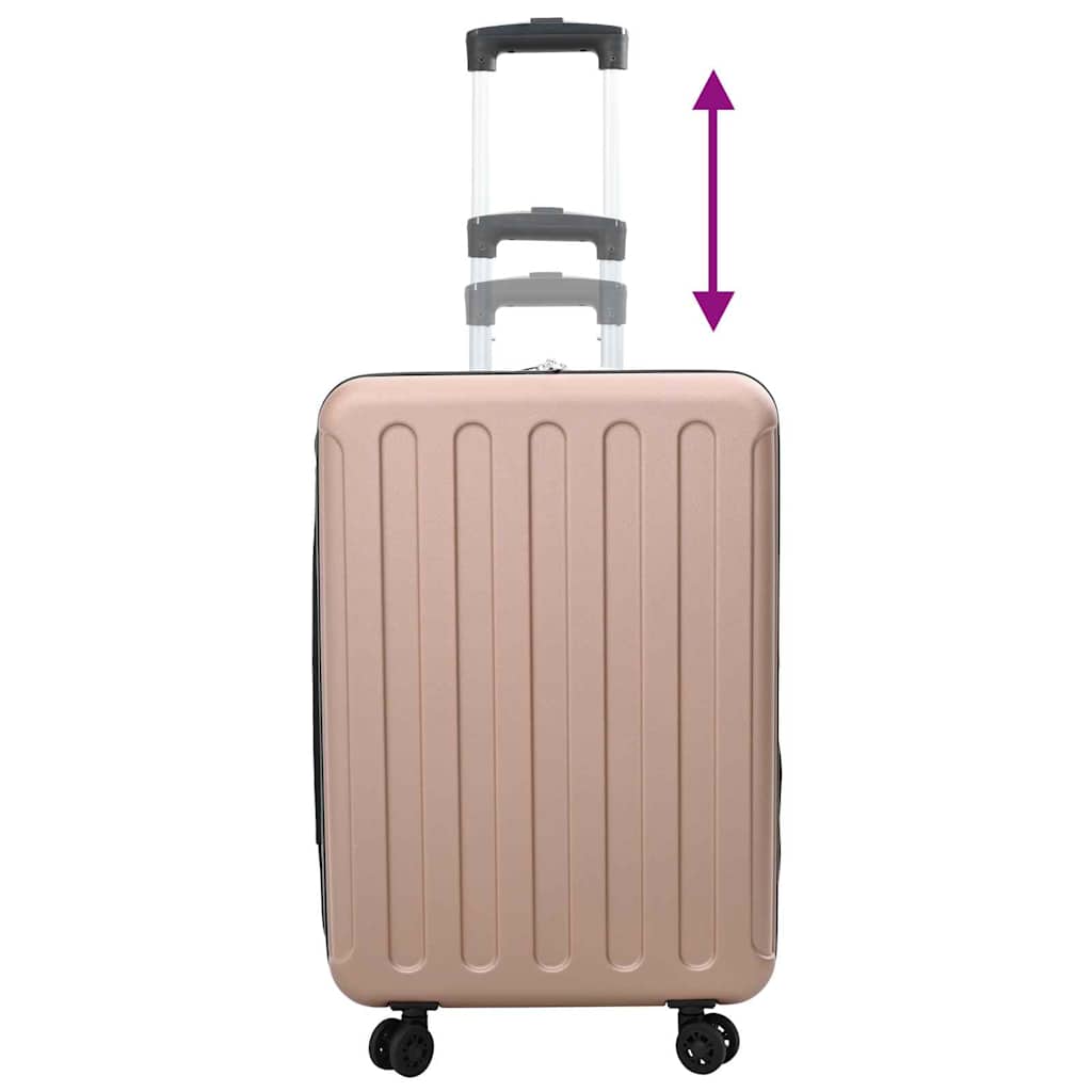 Suitcase Folding Rose gold 43 x 27 x 66 cm ABS Plastic
