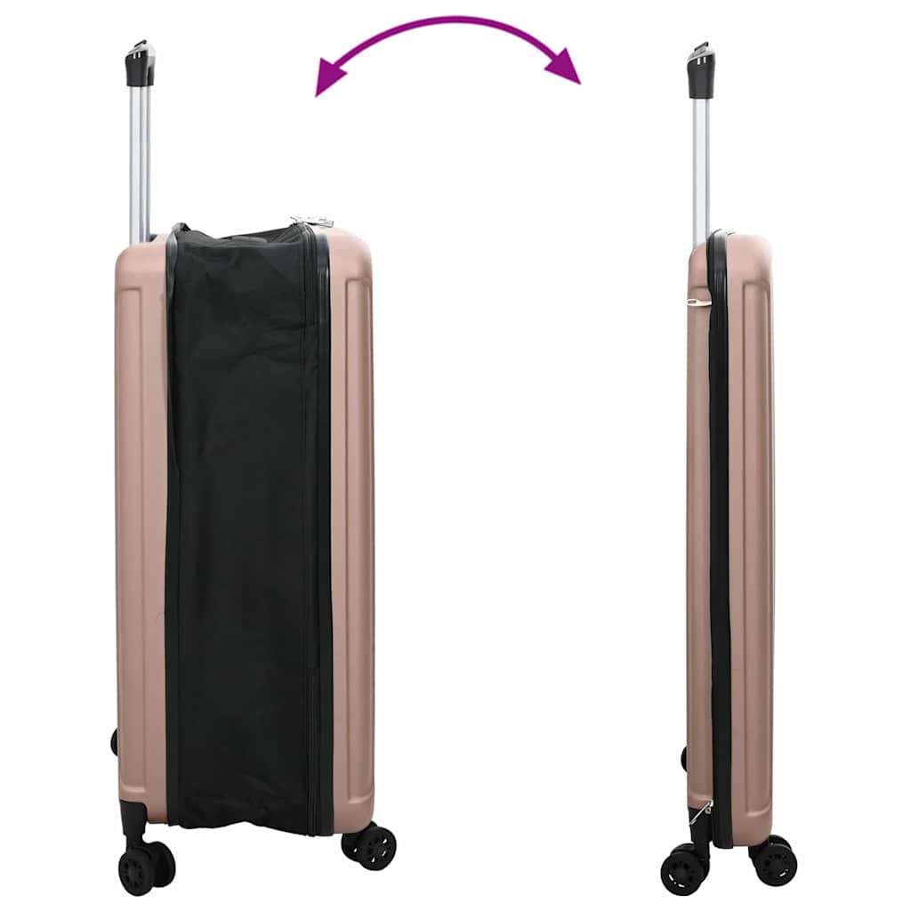 Suitcase Folding Rose gold 50 x 30 x 76 cm ABS Plastic