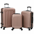 Suitcase with Lock 3 pcs Rose Gold 50 x 31 x 78 cm ABS Plastic