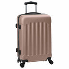 Suitcase with Lock 3 pcs Rose Gold 50 x 31 x 78 cm ABS Plastic