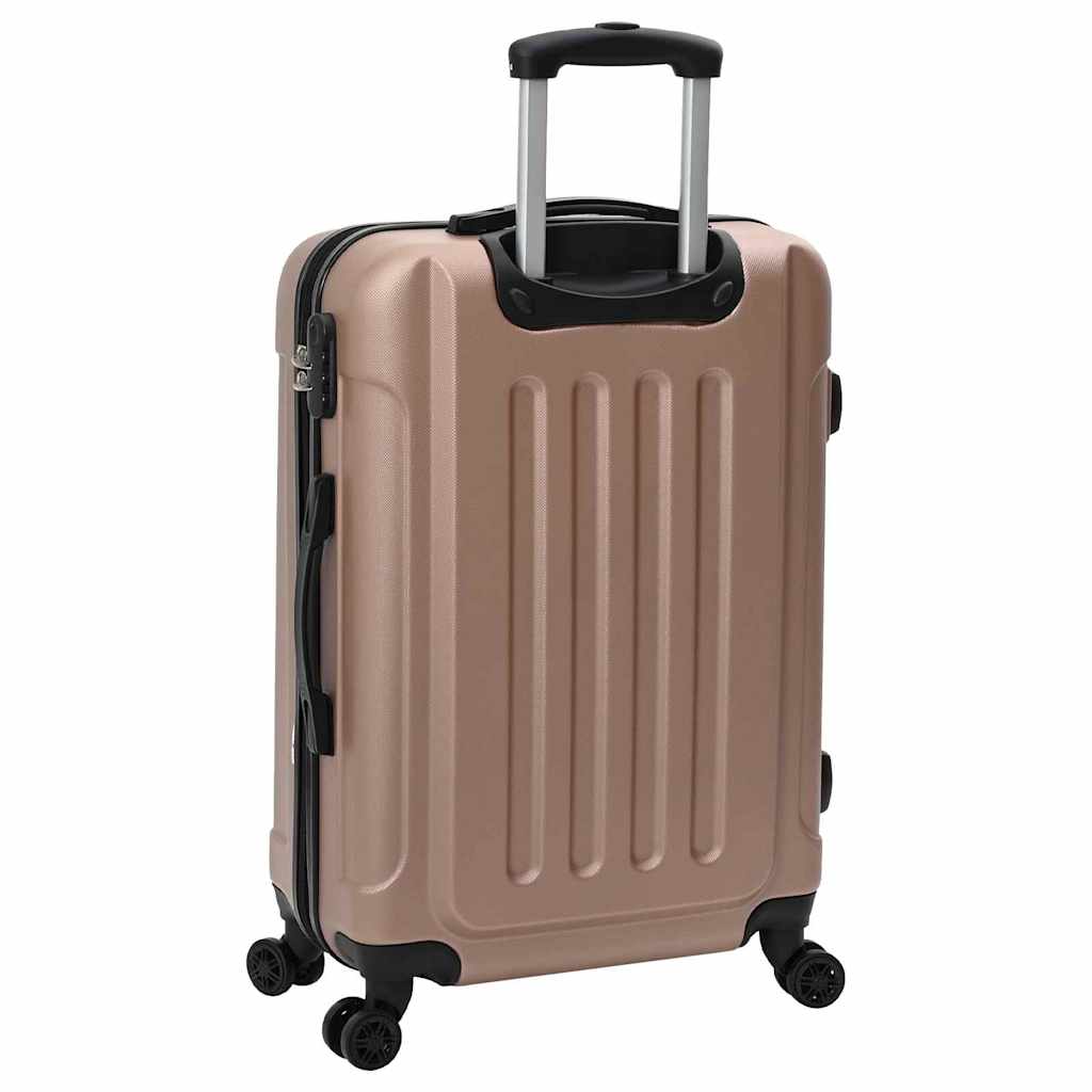 Suitcase with Lock 3 pcs Rose Gold 50 x 31 x 78 cm ABS Plastic