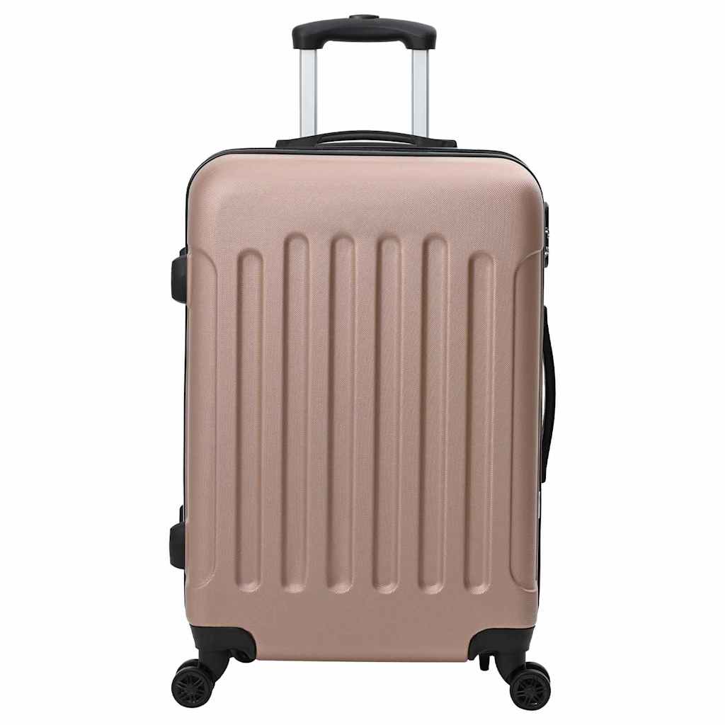 Suitcase with Lock 3 pcs Rose Gold 50 x 31 x 78 cm ABS Plastic