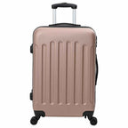 Suitcase with Lock 3 pcs Rose Gold 50 x 31 x 78 cm ABS Plastic