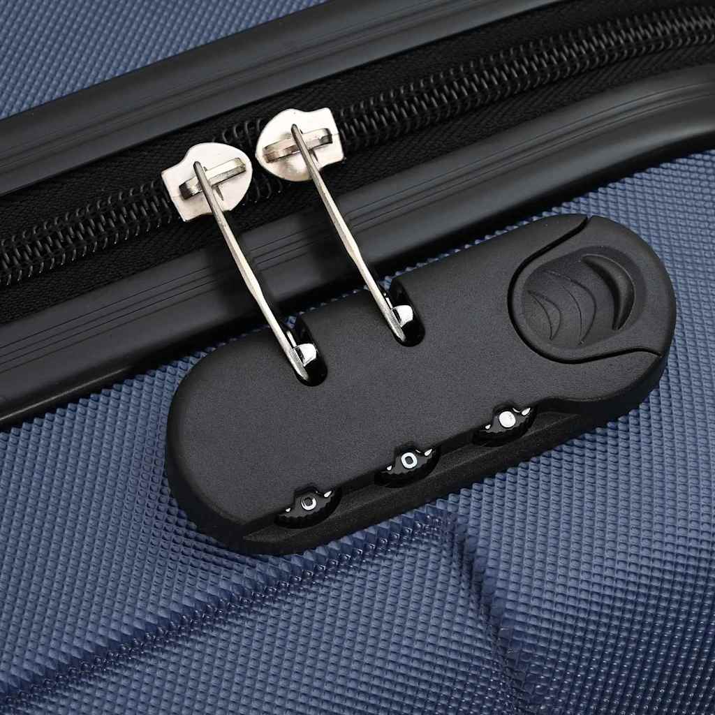 Suitcase with Lock 3 pcs Dark Blue 50 x 31 x 78 cm ABS Plastic